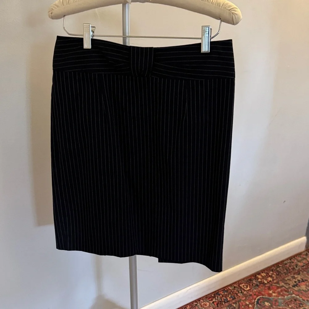 Nanette Lepore Black Pinstripe Skirt Set - Picture 3 of 9